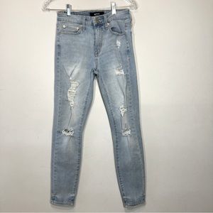 Aero High Rise Jeggings Distressed Size 2 Jeans Pants 24” Waist, 27” Inseam